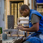 Richard Miller in his workshop 2017
